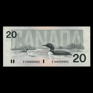 Canada, Banque du Canada, 20 dollars : 1991