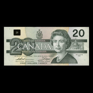 Canada, Banque du Canada, 20 dollars : 1991