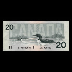 Canada, Banque du Canada, 20 dollars : 1991