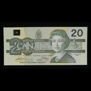 Canada, Banque du Canada, 20 dollars : 1991