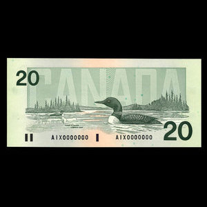 Canada, Banque du Canada, 20 dollars : 1991