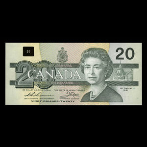 Canada, Banque du Canada, 20 dollars : 1991