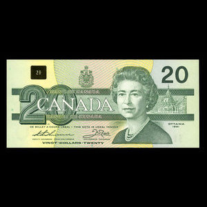 Canada, Banque du Canada, 20 dollars : 1991