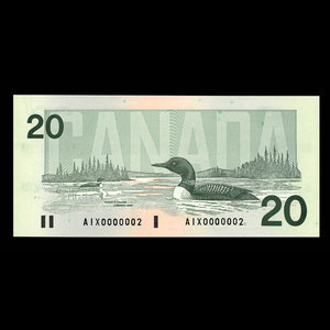 Canada, Banque du Canada, 20 dollars : 1991