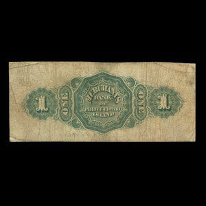 Canada, Merchants Bank of Prince Edward Island, 1 dollar : 1 août 1889