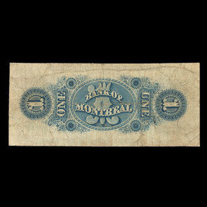 Canada, Banque de Montréal, 1 dollar : 1 août 1856