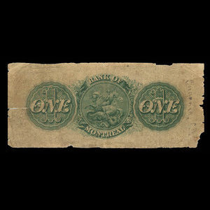 Canada, Banque de Montréal, 1 dollar : 3 janvier 1859