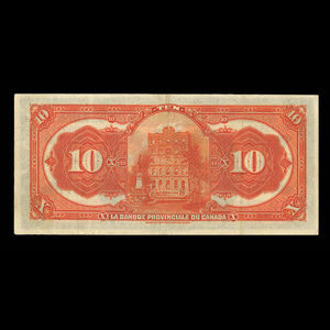 Canada, Banque Provinciale du Canada, 10 dollars : 31 janvier 1919