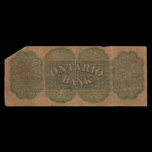 Canada, Ontario Bank, 1 dollar : 15 août 1861