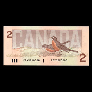 Canada, Banque du Canada, 2 dollars : 1986