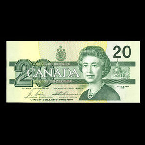 Canada, Banque du Canada, 20 dollars : 1991