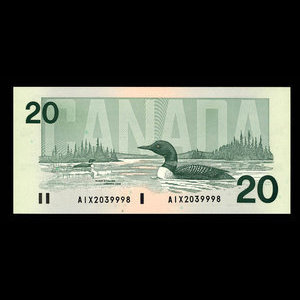 Canada, Banque du Canada, 20 dollars : 1991