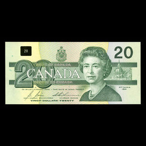 Canada, Banque du Canada, 20 dollars : 1991