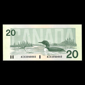 Canada, Banque du Canada, 20 dollars : 1991