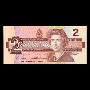 Canada, Banque du Canada, 2 dollars : 1986