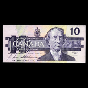 Canada, Banque du Canada, 10 dollars : 1989