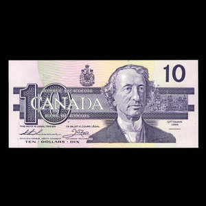 Canada, Banque du Canada, 10 dollars : 1989