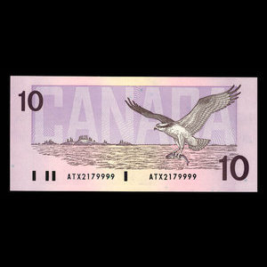 Canada, Banque du Canada, 10 dollars : 1989