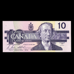 Canada, Banque du Canada, 10 dollars : 1989