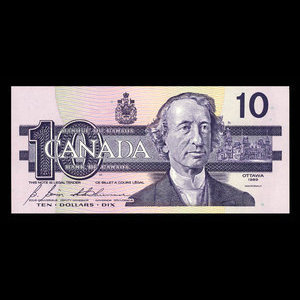 Canada, Banque du Canada, 10 dollars : 1989