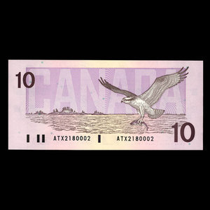 Canada, Banque du Canada, 10 dollars : 1989