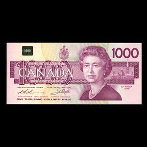 Canada, Banque du Canada, 1,000 dollars : 1988