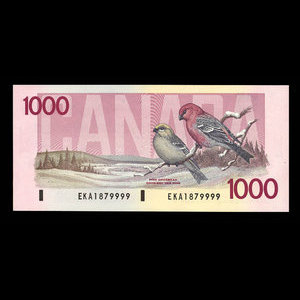 Canada, Banque du Canada, 1,000 dollars : 1988