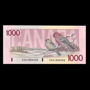 Canada, Banque du Canada, 1,000 dollars : 1988