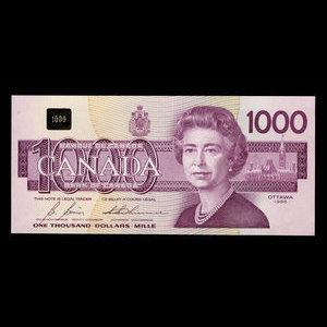 Canada, Banque du Canada, 1,000 dollars : 1988