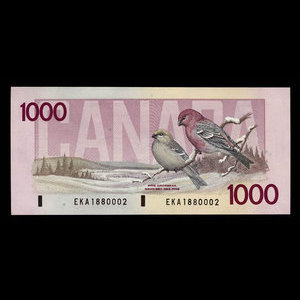 Canada, Banque du Canada, 1,000 dollars : 1988