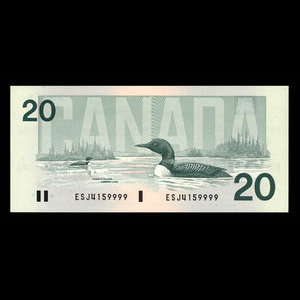 Canada, Banque du Canada, 20 dollars : 1991