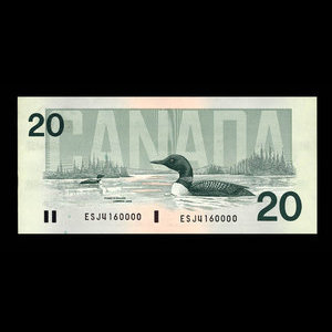 Canada, Banque du Canada, 20 dollars : 1991