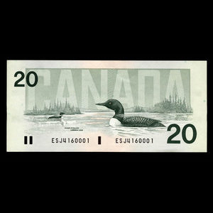 Canada, Banque du Canada, 20 dollars : 1991