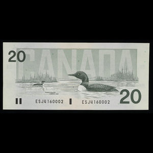 Canada, Banque du Canada, 20 dollars : 1991