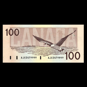 Canada, Banque du Canada, 100 dollars : 1988