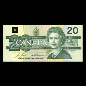 Canada, Banque du Canada, 20 dollars : 1991