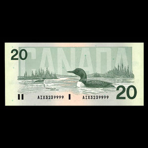 Canada, Banque du Canada, 20 dollars : 1991