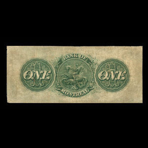 Canada, Banque de Montréal, 1 dollar : 3 janvier 1859