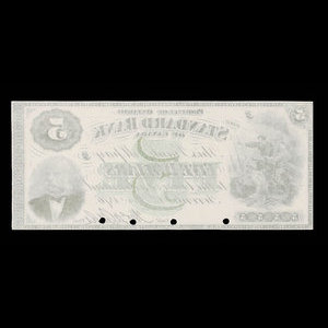 Canada, Standard Bank of Canada, 5 dollars : 1 novembre 1876