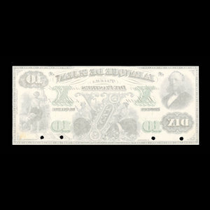 Canada, Banque de St. Jean, 10 dollars : 1 septembre 1873