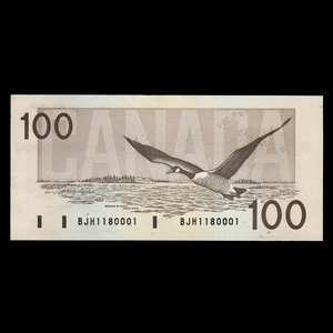 Canada, Banque du Canada, 100 dollars : 1988