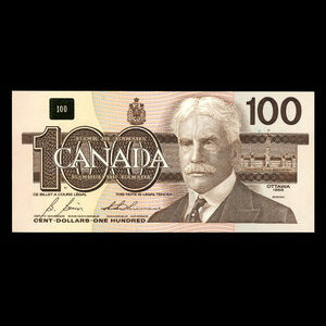 Canada, Banque du Canada, 100 dollars : 1988