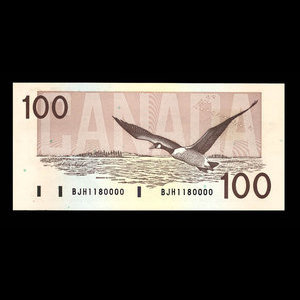 Canada, Banque du Canada, 100 dollars : 1988