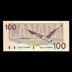 Canada, Banque du Canada, 100 dollars : 1988