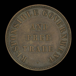 Canada, inconnu, 1/2 penny : 1860