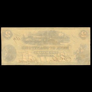 Canada, Bank of Brantford, 2 dollars : 1 novembre 1859