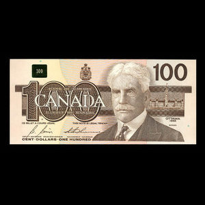 Canada, Banque du Canada, 100 dollars : 1988