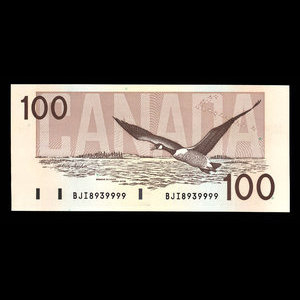 Canada, Banque du Canada, 100 dollars : 1988