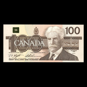 Canada, Banque du Canada, 100 dollars : 1988