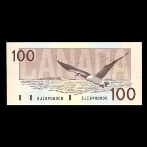 Canada, Banque du Canada, 100 dollars : 1988